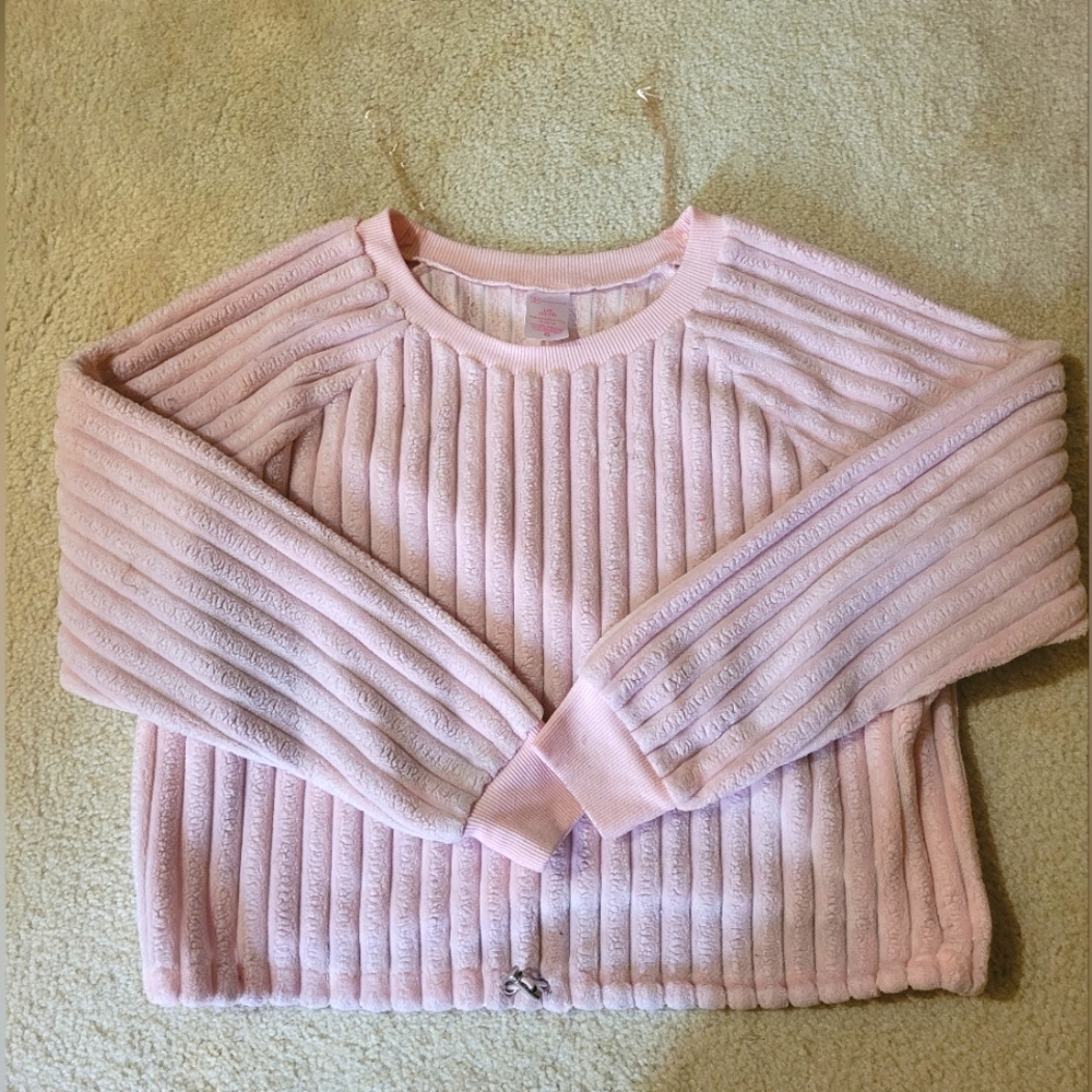Pink No Boundaries Cropped Sweater Juniors Large (11-13)